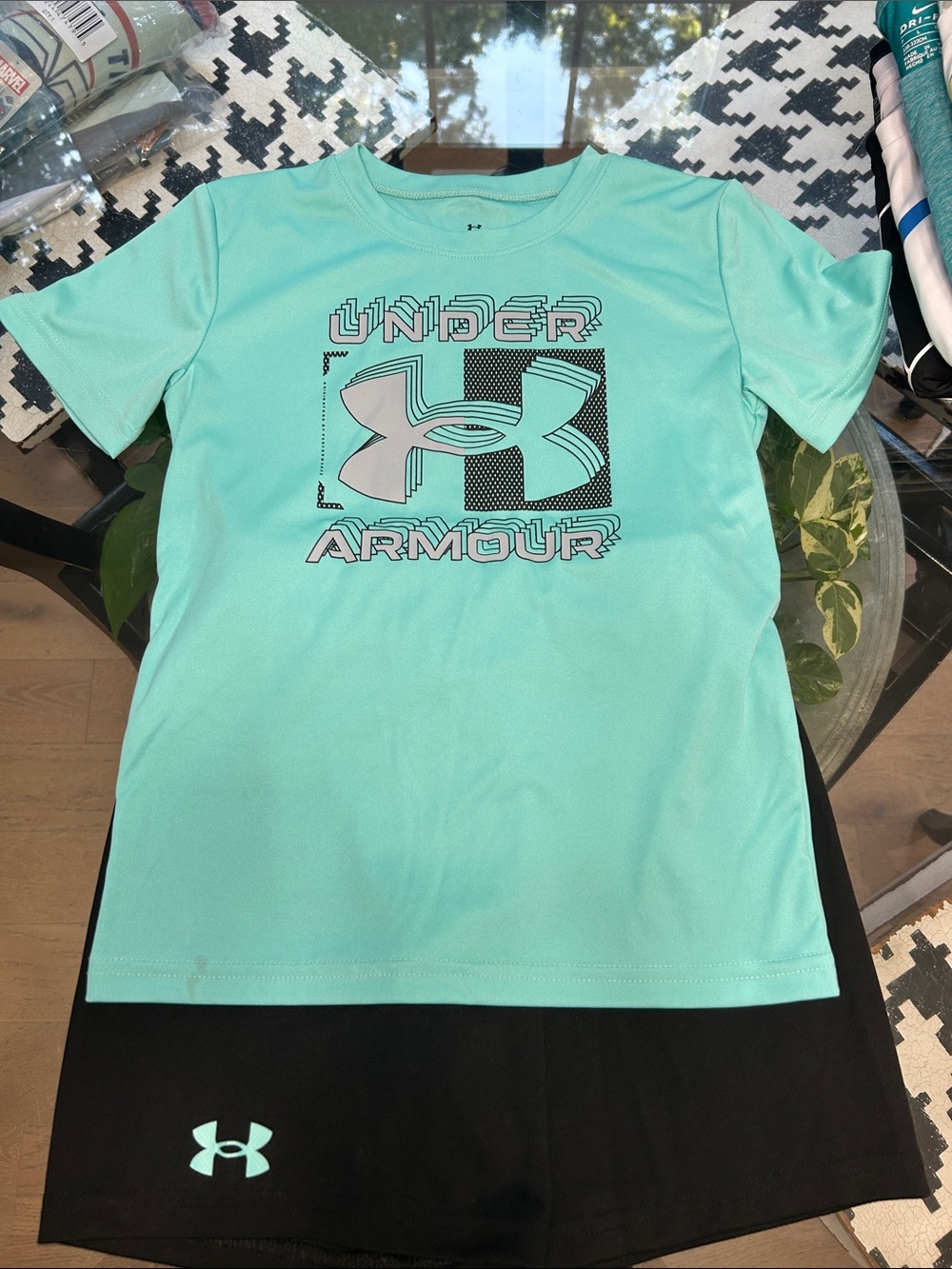 Under Armour Aqua/Turquoise Graphic Tee for Kids